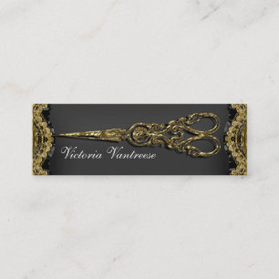 Carte de visite maigre de ciseaux purs de