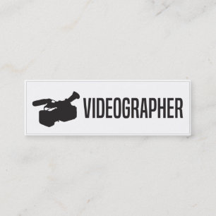 Carte de visite maigre simple de Videographer