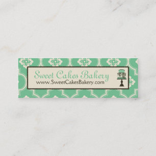 Carte de visite maigre Teal de gâteau doux