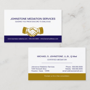 Carte De Visite Main d'oeuvre professionnelle Blue Gold