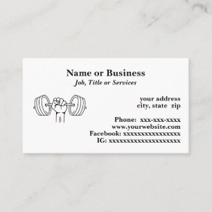 Carte De Visite Main tenant une cloche