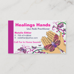 Carte De Visite Mains curatives - affaires Card2