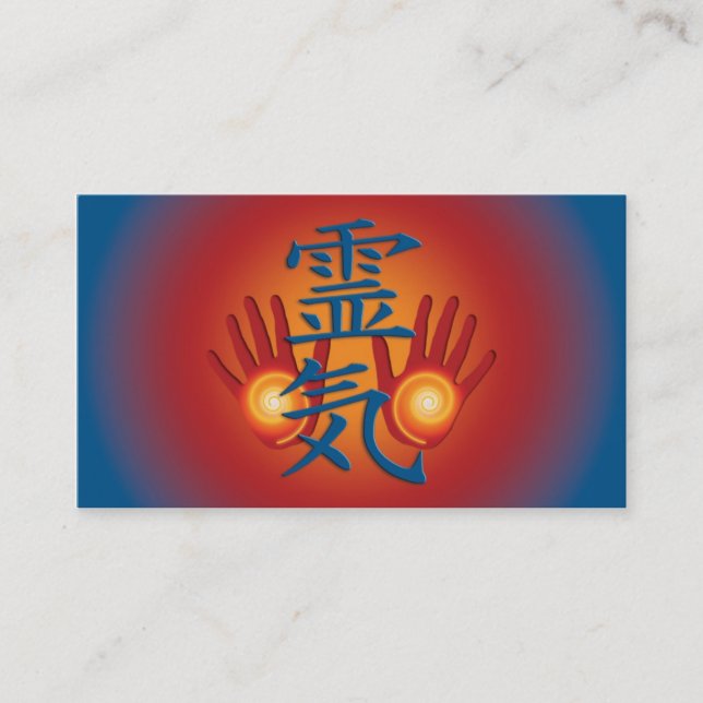 Carte De Visite Mains de REIKI (Devant)