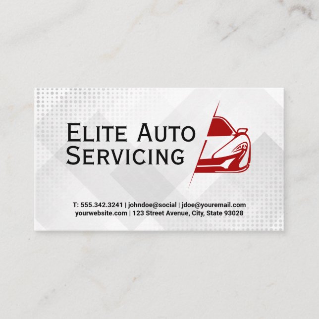 Carte De Visite Maintenance automatique | Pièces de voiture de tec (Devant)