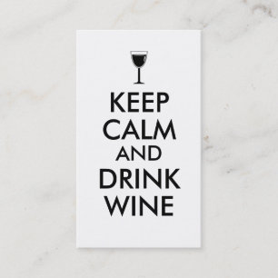 Carte De Visite Maintenez coutume calme et de boissons de vin