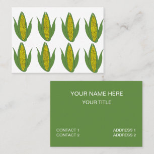 Carte De Visite Maïs Plante Maïs Légumes Agritourisme Maïs