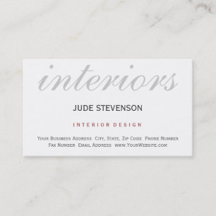 Carte De Visite Maison blanche simple moderne de Chambre de