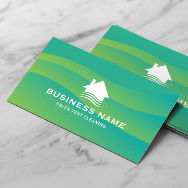 Carte De Visite Maison Breeze Logo Sèche-Vent Nettoyage des Vents  (Créateur téléchargé)