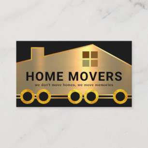 Carte De Visite Maison Creative Gold sur roues mobiles