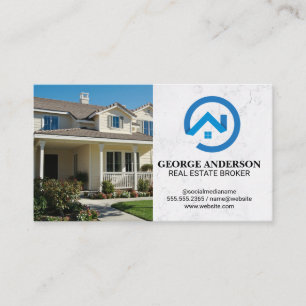 Carte De Visite Maison de cour avant   Logo de l'agence immobilièr