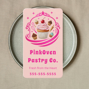 Carte De Visite Maison de Cupcake Douce Boulangerie Pâtissier Mode