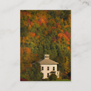 Carte De Visite Maison de la Nouvelle-Angleterre à l'automne cart