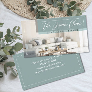 Carte De Visite Maison de nettoyage Service propre Moderne