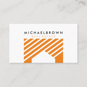 Carte De Visite Maison Graphique Orange Location maison