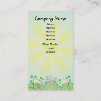 Carte De Visite Maison mobile mignonne de chat et de Chambre