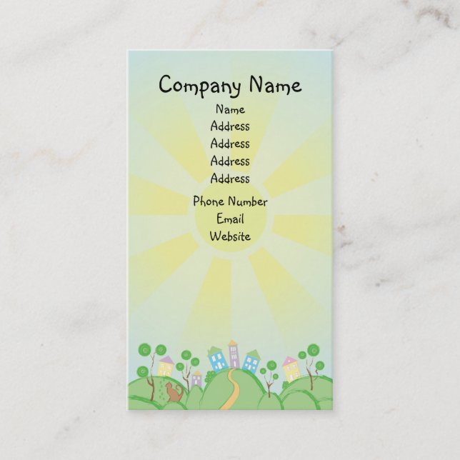 Carte De Visite Maison mobile mignonne de chat et de Chambre (Devant)