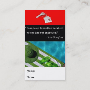 Carte De Visite Maison moderne avec piscine