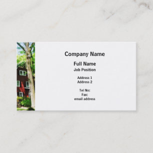 Carte De Visite Maison rouge sur Hill