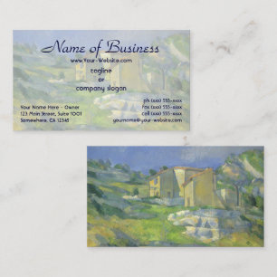 Carte De Visite Maisons en Provence; la vallée du Riaux par Cézann