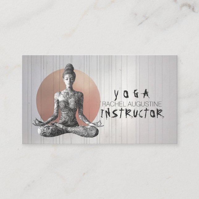Carte De Visite Maître de méditation Yoga Lotus Pose Reiki (Devant)