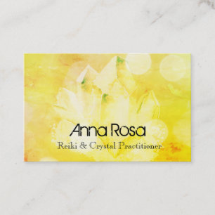 Carte De Visite Maître en cristal spirituel de Reiki de yoga de
