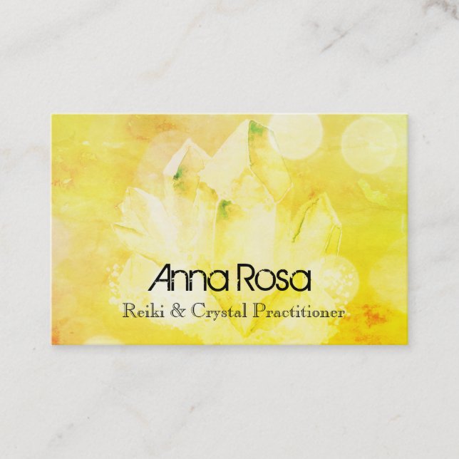 Carte De Visite Maître en cristal spirituel de Reiki de yoga de (Devant)