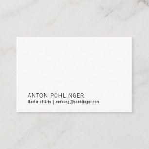 Carte De Visite maître minimal réduit