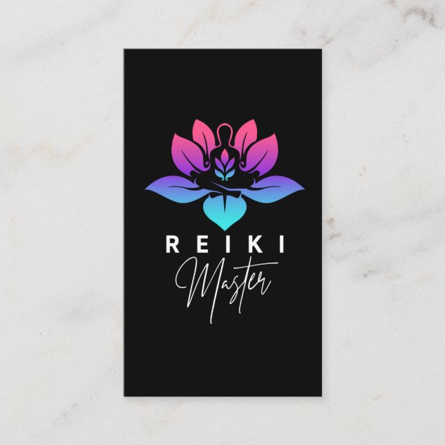 Carte De Visite Maîtrise en Thérapie Énergétique Reiki (Devant)