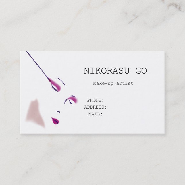 Carte De Visite Make-up artist (Devant)