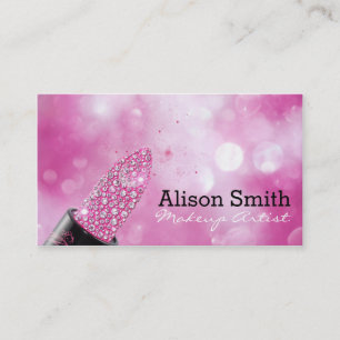 Carte De Visite Makeup Artist/Diamonds Lipstick