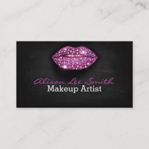 Carte De Visite Makeup Artist/Diamonds Sparkle Lips