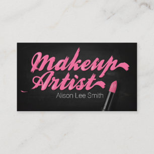 Carte De Visite Makeup Artist/Pink Lipstick