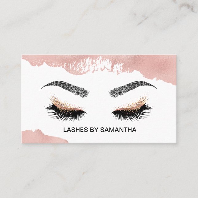 Carte De Visite Makeup artist Wink Eye Beauty Salon Lash Extension (Devant)