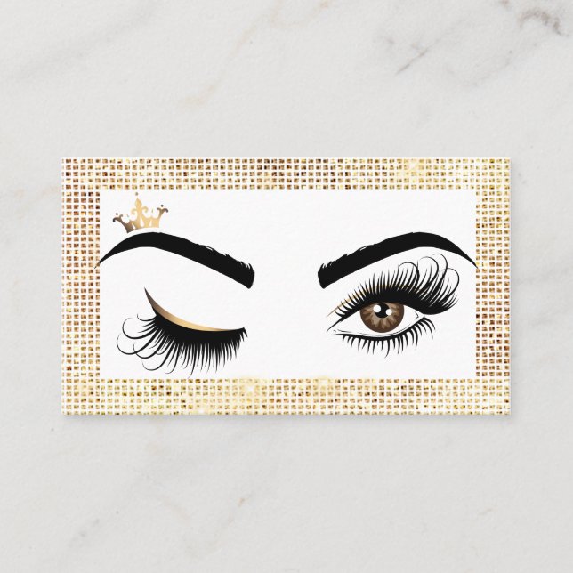 Carte De Visite Makeup artist Wink Eye Beauty Salon Lash Extension (Devant)