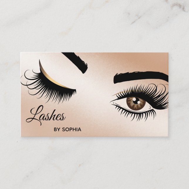 Carte De Visite Makeup artist Wink Eye Beauty Salon Lash Extension (Devant)