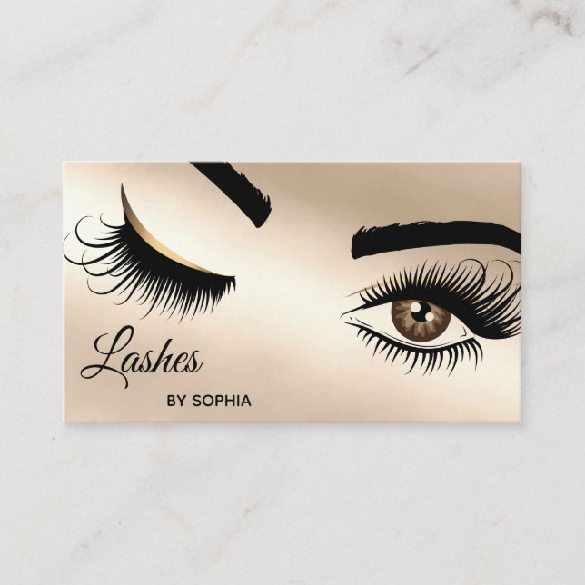 Carte De Visite Makeup artist Wink Eye Beauty Salon Lash Extension (Devant)
