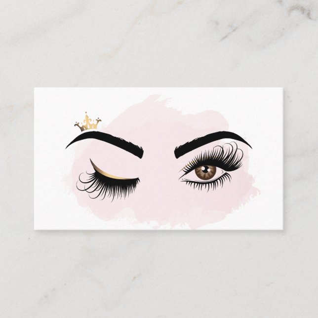 Carte De Visite Makeup artist Wink Eye Beauty Salon Lash Extension (Devant)