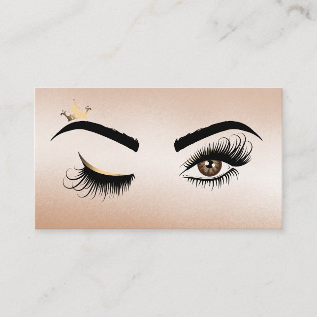 Carte De Visite Makeup artist Wink Eye Beauty Salon Lash Extension (Devant)