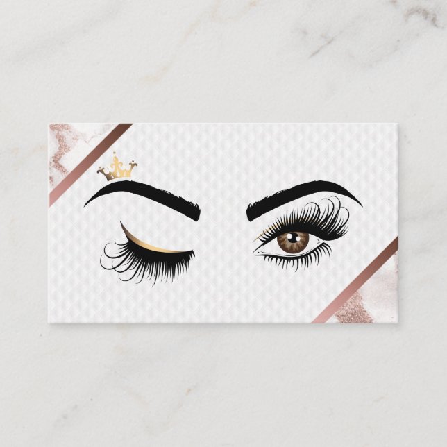 Carte De Visite Makeup artist Wink Eye Beauty Salon Lash Extension (Devant)