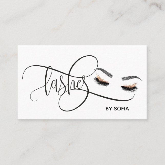 Carte De Visite Makeup artist Wink Eye Beauty Salon Lash Extension (Devant)