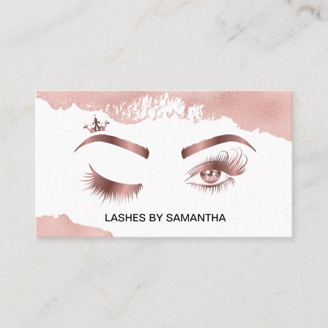 Carte De Visite Makeup artist Wink Eye Beauty Salon Lash Extension (Devant)