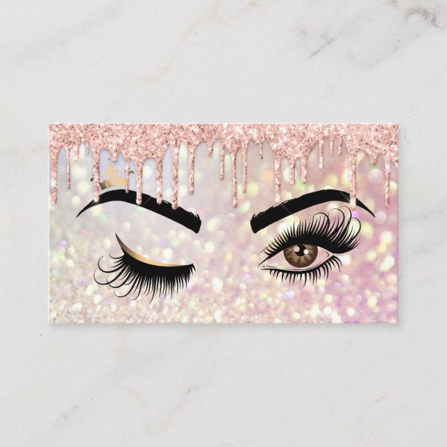 Carte De Visite Makeup artist Wink Eye Beauty Salon Lash Extension (Devant)