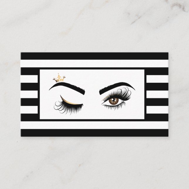 Carte De Visite Makeup artist Wink Eye Beauty Salon Lash Extension (Devant)