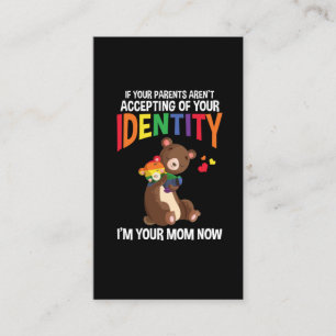Carte De Visite Mama Bear Cuddle Relationship Rainbow Color