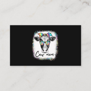 Carte De Visite Mama Highland Cow Avec Bébé Calf Floral Mères Da
