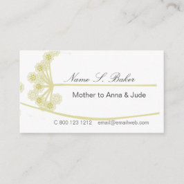 Carte De Visite Maman professionnelle moderne florale de fleur