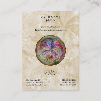 Carte De Visite Mandala abstrait multicolore de bulle