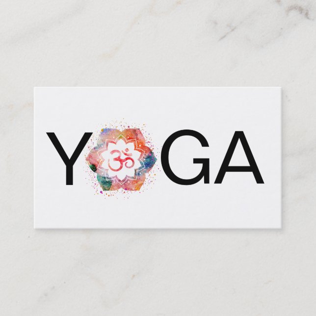 Carte De Visite *~* Mandala Aum OM Lotus YogaInstructeur (Devant)