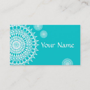 Carte De Visite Mandala blanc