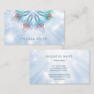 Carte De Visite Mandala bleu turquoise